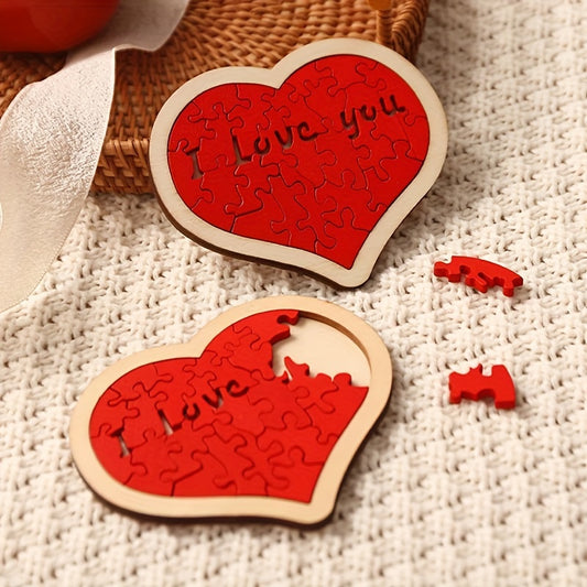 Holzpuzzle „Love“ – Romantisches Valentinstagsgeschenk