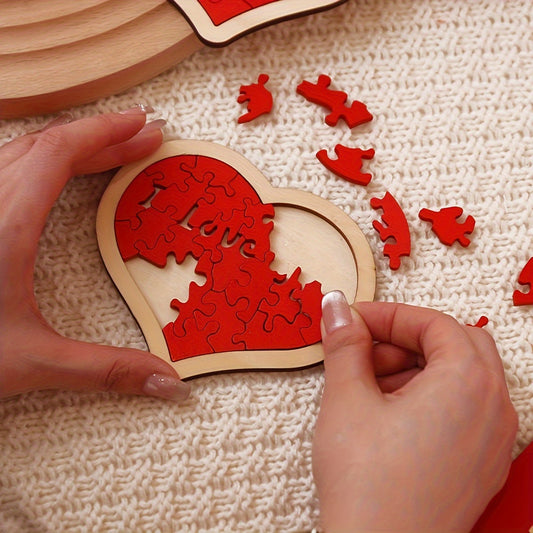 Holzpuzzle „Love“ – Romantisches Valentinstagsgeschenk