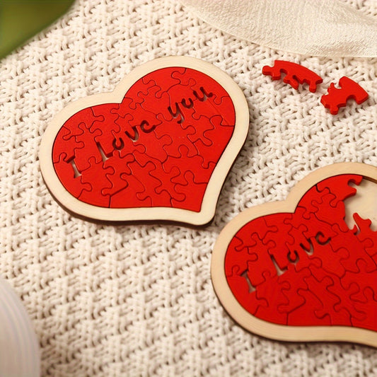 Holzpuzzle „Love“ – Romantisches Valentinstagsgeschenk
