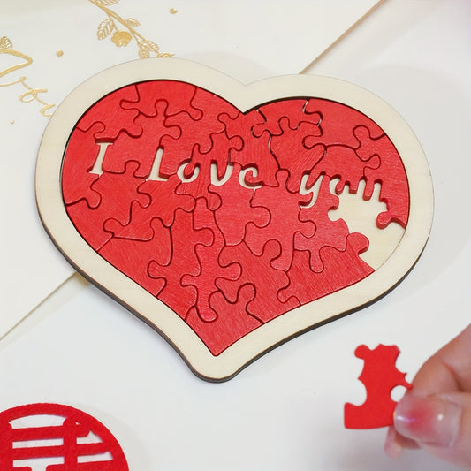 Holzpuzzle „Love“ – Romantisches Valentinstagsgeschenk